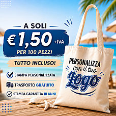 Borsa shopper per la spesa in cotone 100% personalizzate con il tuo logo
