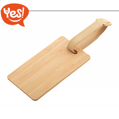 Etichetta per bagagli in bambù