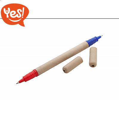 Penna doppia con inchiostro blu e rosso