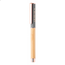 Penna roller in bambù e alluminio riciclato gommato