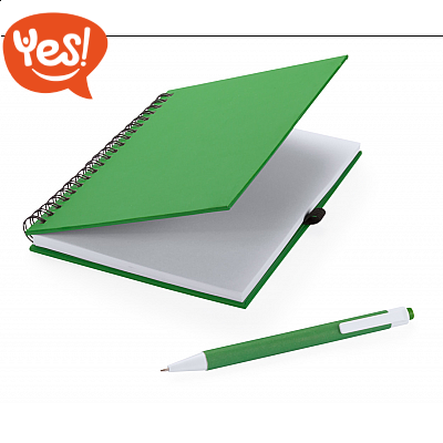 Quaderno a spirale con penna
