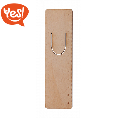 Righello segnalibro in legno
