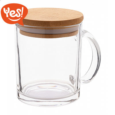 Tazza in vetro riciclato in confezione regalo