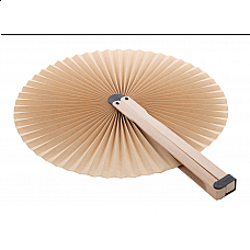 Ventaglio in carta con manico in legno