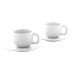 Set due tazzine da caffè con piattini