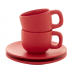 Set due tazzine da caffè con piattini