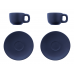 Set due tazzine da caffè con piattini