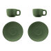 Set due tazzine da caffè con piattini