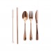 Set posate in acciaio con custodia