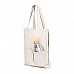 Borsa shopping in cotone pesante con tasche