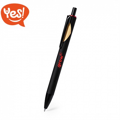 Biro in alluminio e legno di bambù