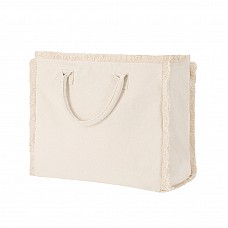 Borsa mare o shopper in cotone con zip