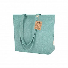 Borsa shopping in cotone riciclato con manici lunghi