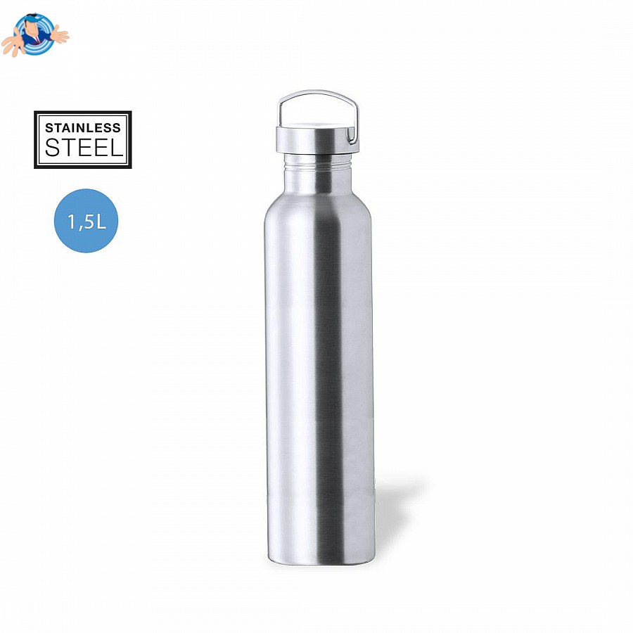 Bottiglia in acciaio inox da 1,5 litri., Logo Personalizzato