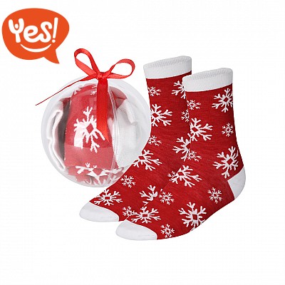 Calze regalo in palla natalizia