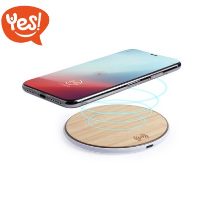 Caricatore wireless in bamboo