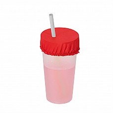 Copri tazza riutilizzabile con foro per cannuccia