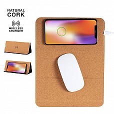 Mousepad in sughero con caricatore wireless