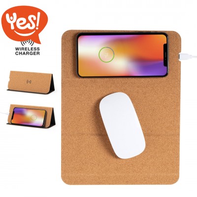 Mousepad in sughero con caricatore wireless