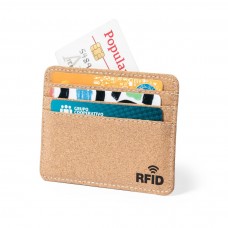 Porta carte di credito RFID in sughero