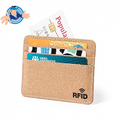 Porta carte di credito RFID in sughero