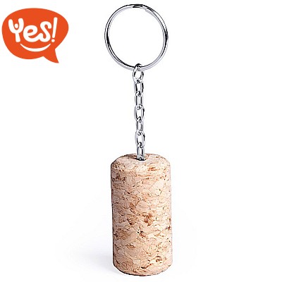 Portachiavi in sughero a forma di tappo Portachiavi in sughero a forma di tappo