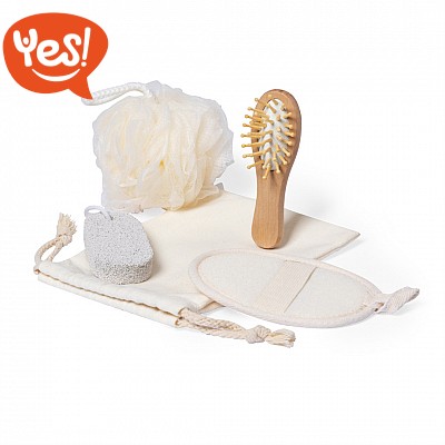 Set da bagno con spugne e pomice