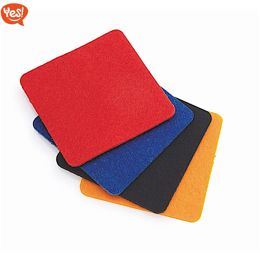 Set di 6 sottobicchieri a forma di spruzzo, colore: Rosso