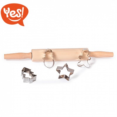 Set stampi da forno natalizi e mattarello