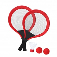 Set tennis o badminton con racchette e palline