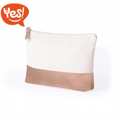 Trousse portatrucchi in cotone riciclato