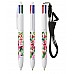 Penna a sfera Bic 4 Colours con lanyard