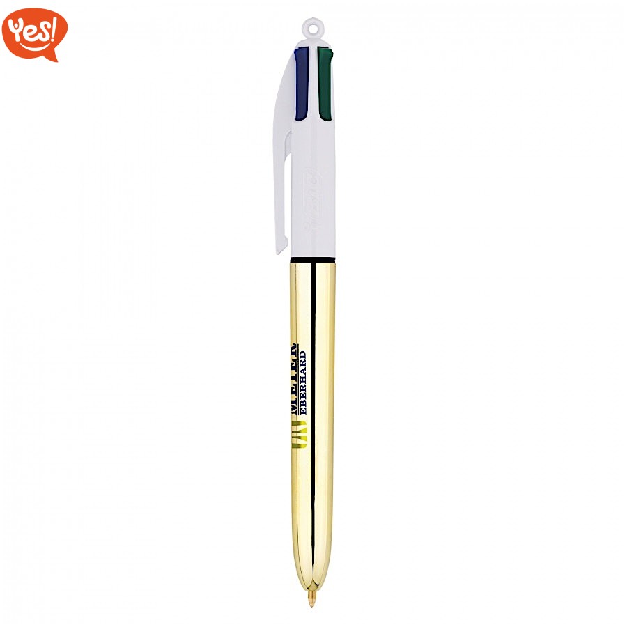 Penna a sfera a scatto BIC 4 Colours Shine fusto Rose Gold - assortiti 4  colori - 951737