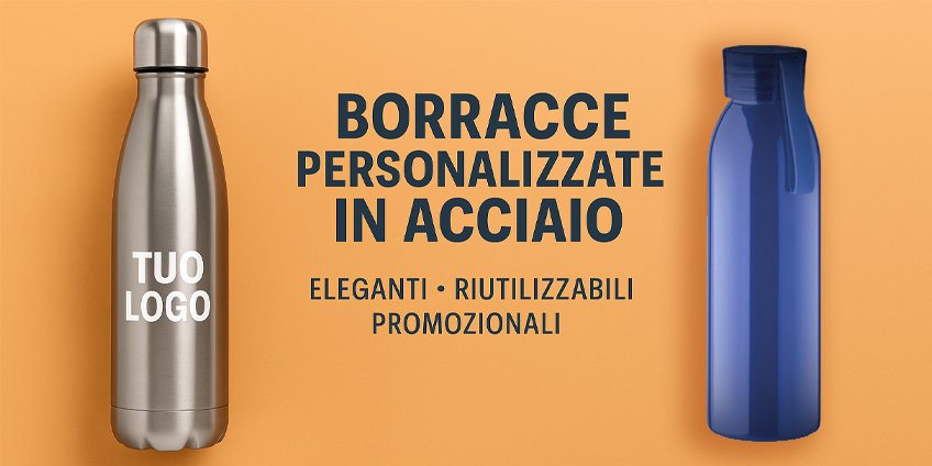 Borracce promozionali in acciaio personalizzate per aziende ed eventi Borracce promozionali in acciaio personalizzate per aziende ed eventi