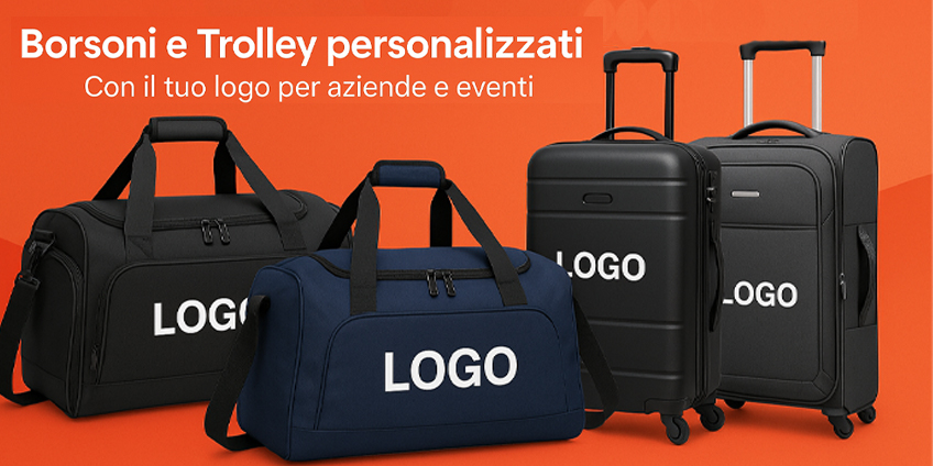 Borsoni e Trolley pubblicitari: personalizza con il tuo brand