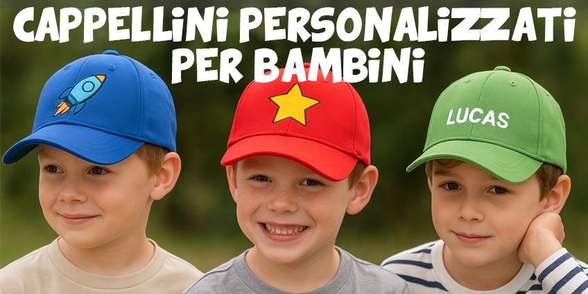 Cappelli personalizzati per bambini: ideali per scuole, eventi e regali