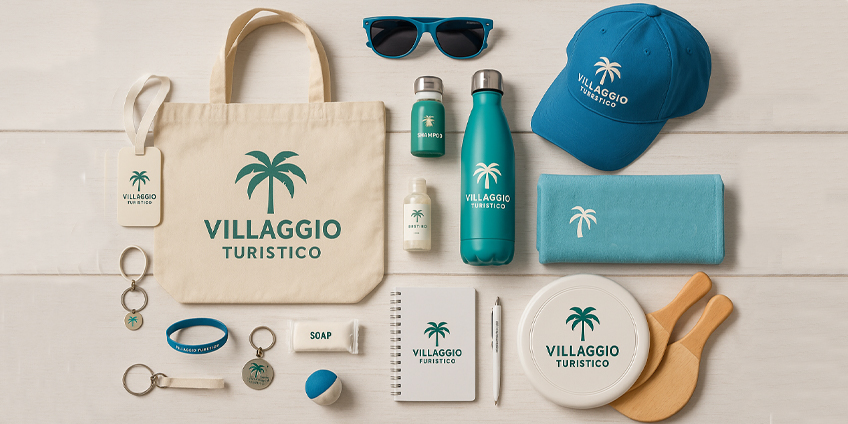 Gadget personalizzati per villaggi turistici: accoglienza e branding