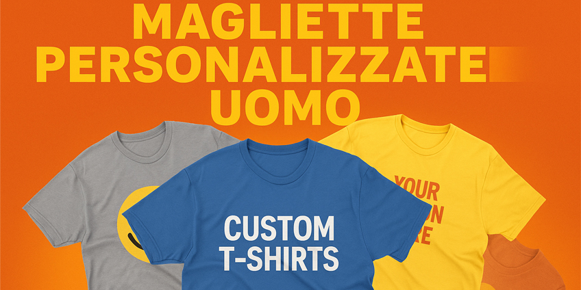 T-shirt personalizzate uomo per eventi, lavoro e promozione
