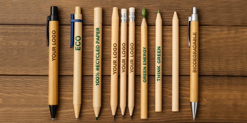Scrivi green: penne e matite ecologiche personalizzabili