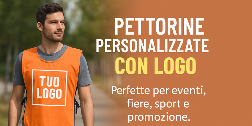 Pettorine personalizzate con logo per eventi e lavoro