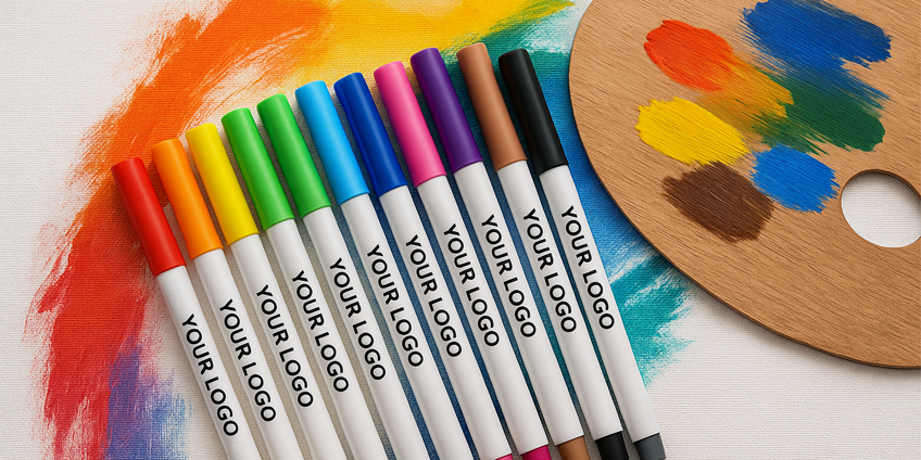 Pennarelli e set da pittura con stampa personalizzata: creatività e visibilità