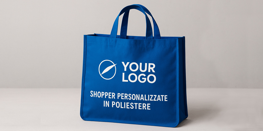 Borse shopper in poliestere con logo: pratiche, resistenti, personalizzabili