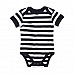 Body baby a righe con maniche corte Body baby a righe con maniche corte