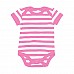 Body baby a righe con maniche corte Body baby a righe con maniche corte