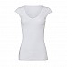 T-Shirt a costine sottili con scollatura a V T-Shirt a costine sottili con scollatura a V