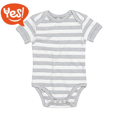 Body baby a righe con maniche corte Body baby a righe con maniche corte