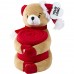 Peluche con coperta in pile