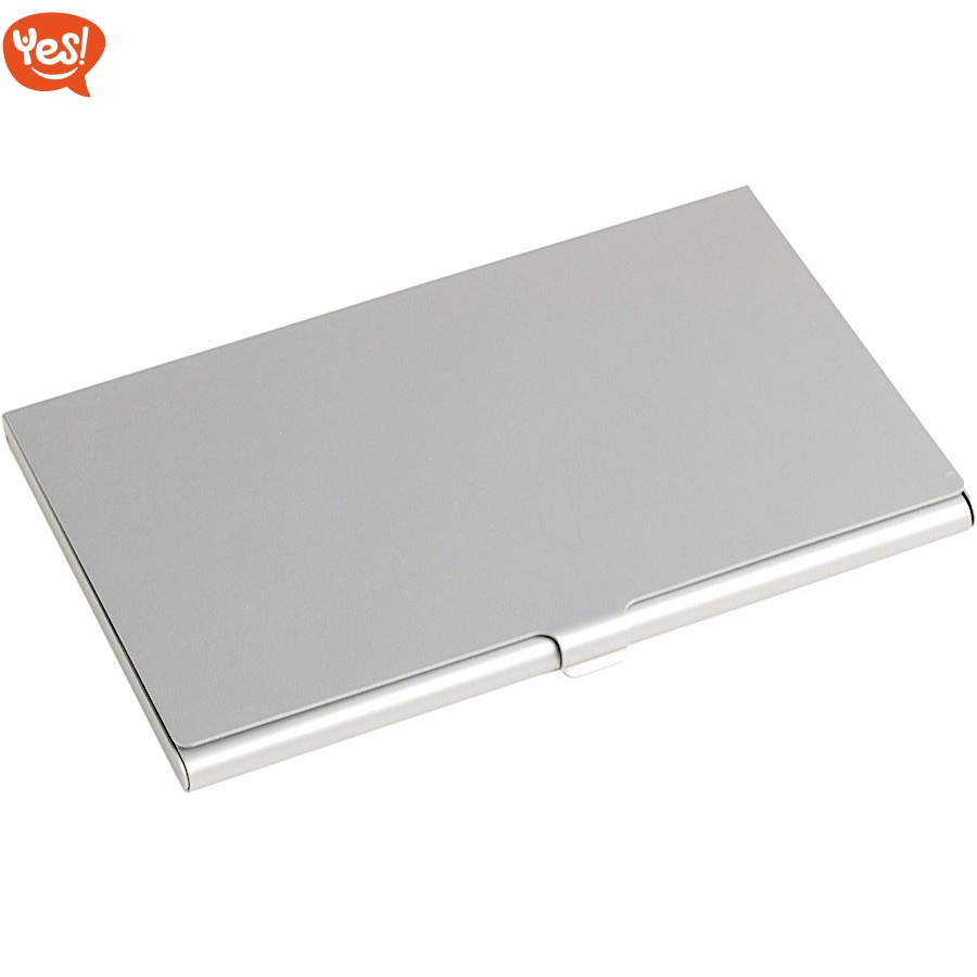 Portabiglietti da visita in alluminio con il tuo Logo personalizzato