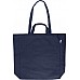 Borsa shopper in cotone riciclato con tasca