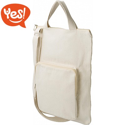 Borsa porta laptop in cotone con tracolla